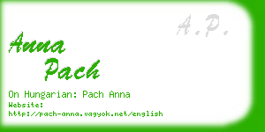 anna pach business card